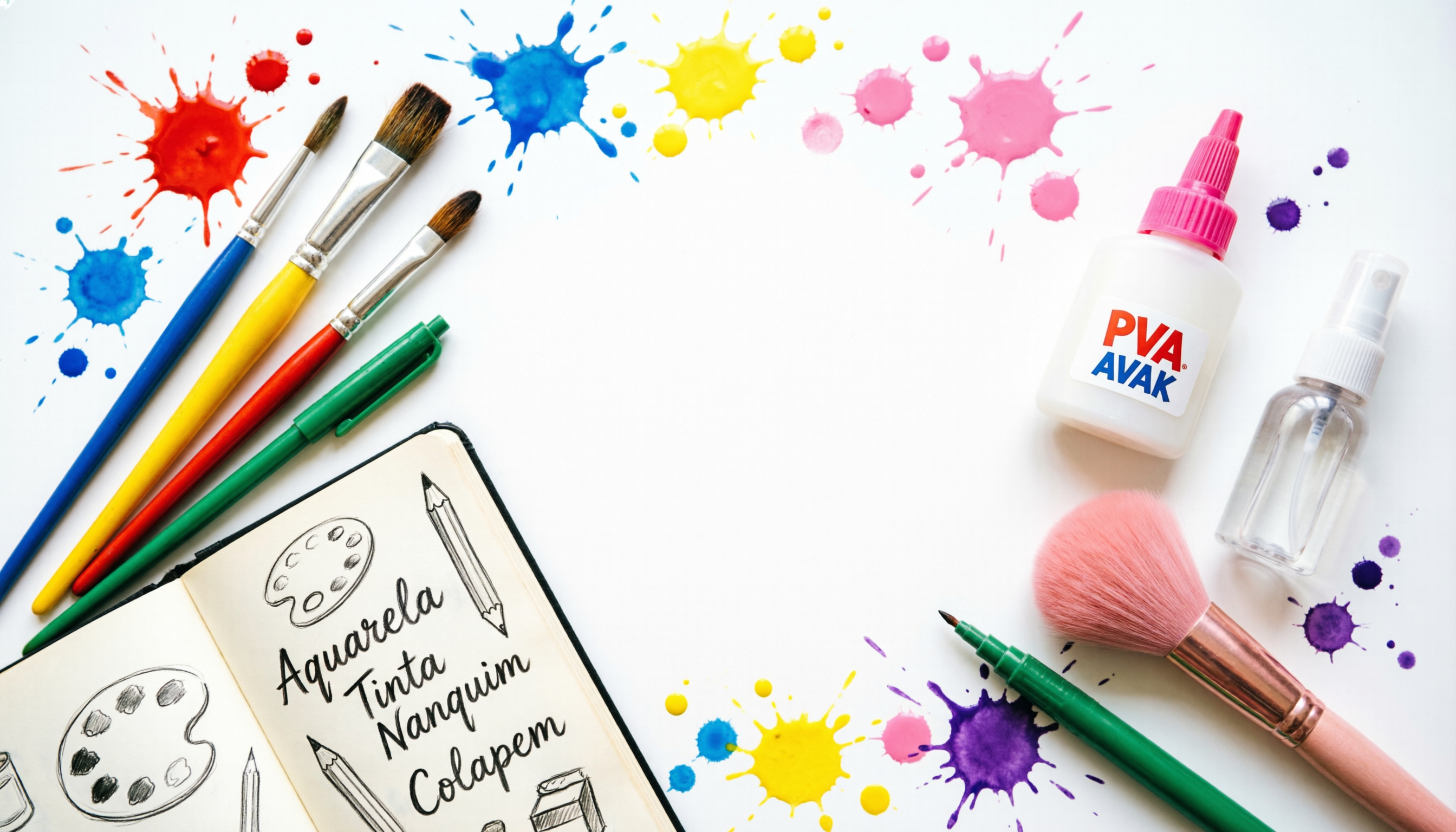 Moldura de Curso de pintura em tela para iniciantes