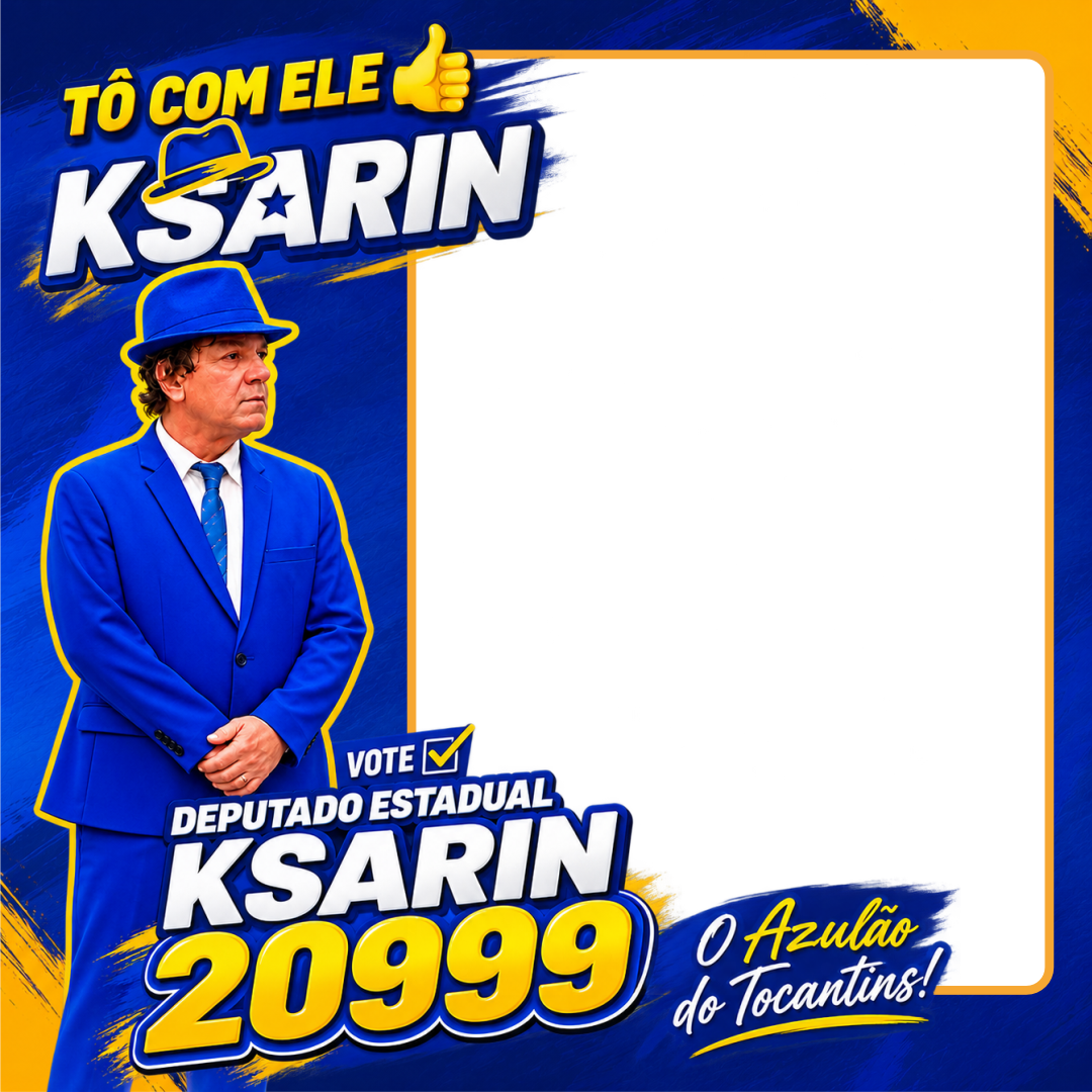 Moldura de Eu Tô Com Azulão 👍