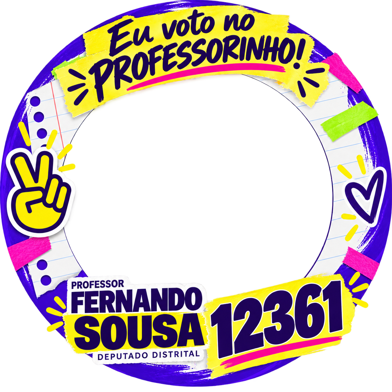 Moldura de Eu Acredito na Educação - Professor Fernando Sousa 12361