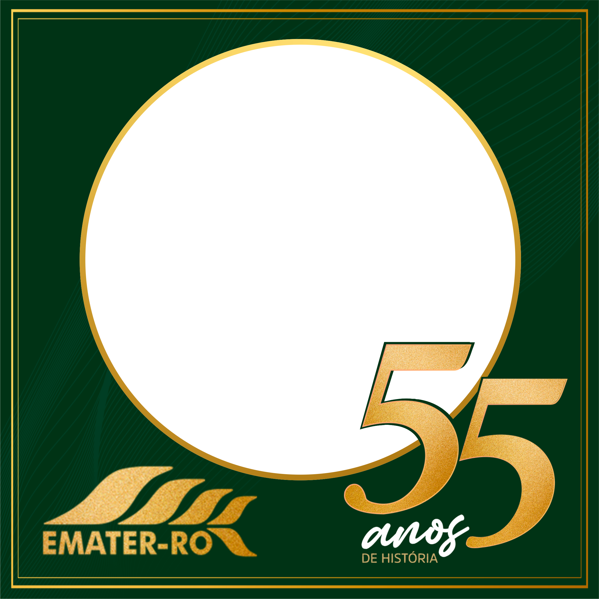 Moldura de Eu Faço Parte dos 55 Anos da EMATER-RO
