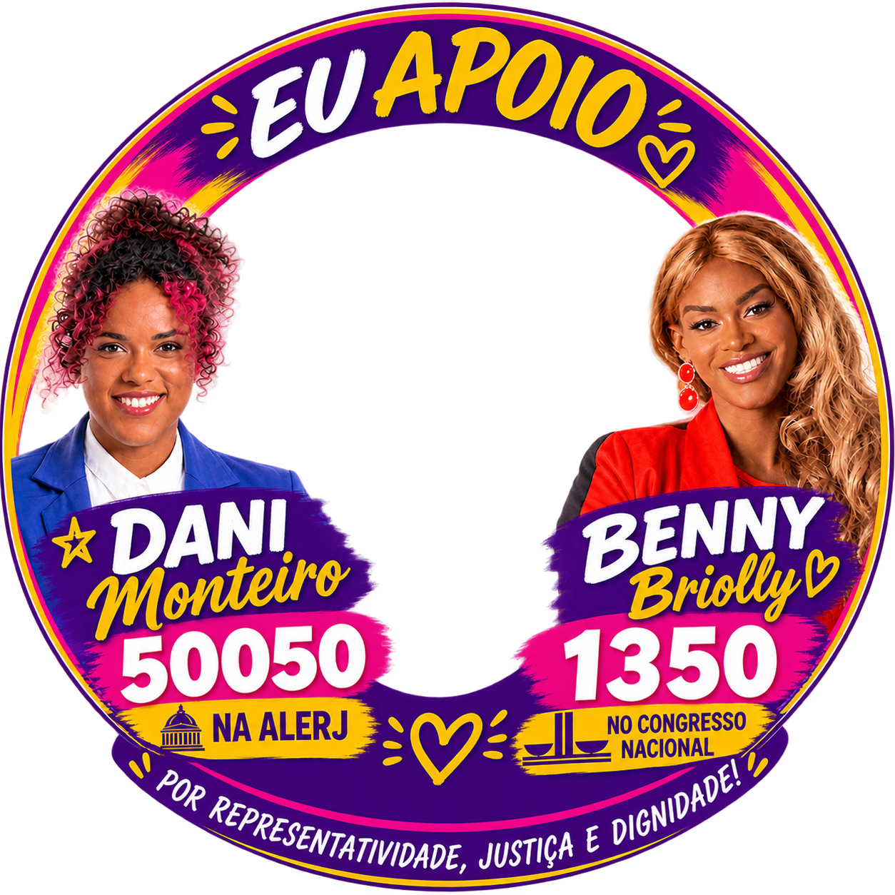 Moldura de Dani Monteiro e Benny Briolly