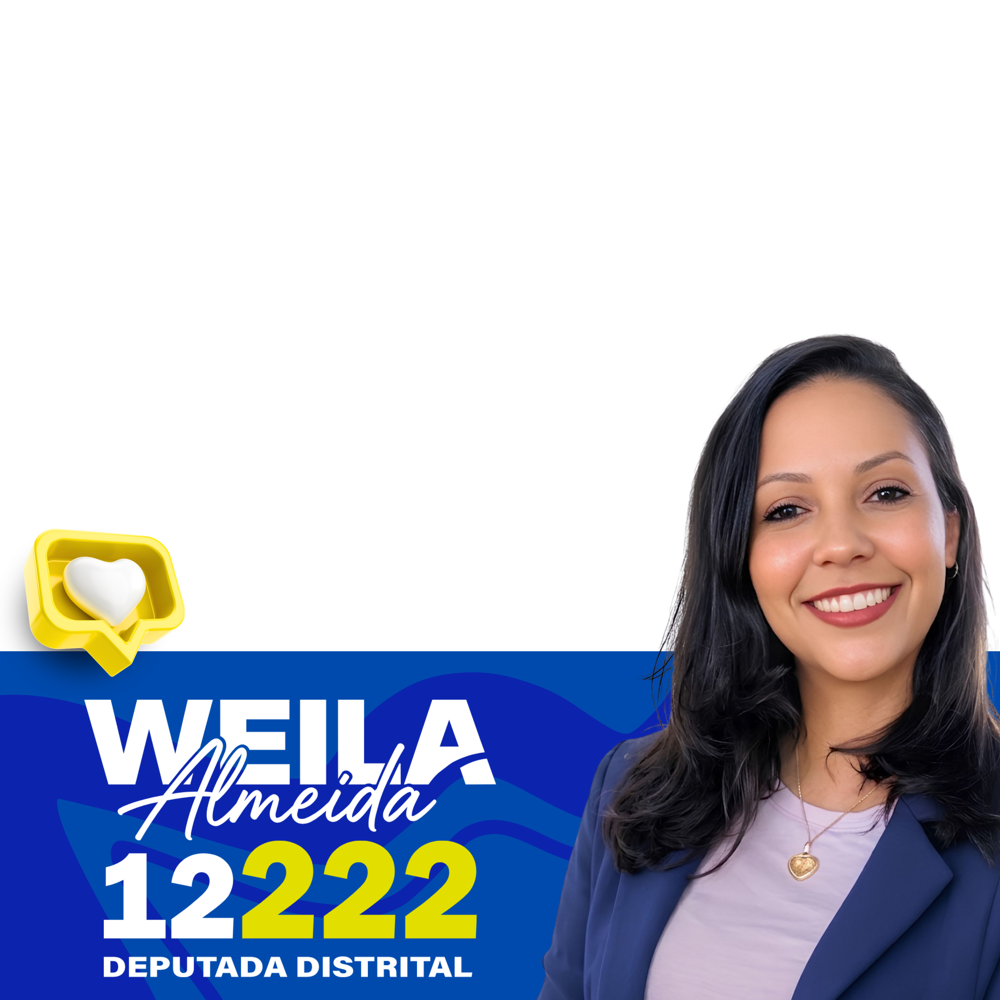 Moldura de 💙💛 MISSÃO #TIMEWEILAALMEIDA💙💛