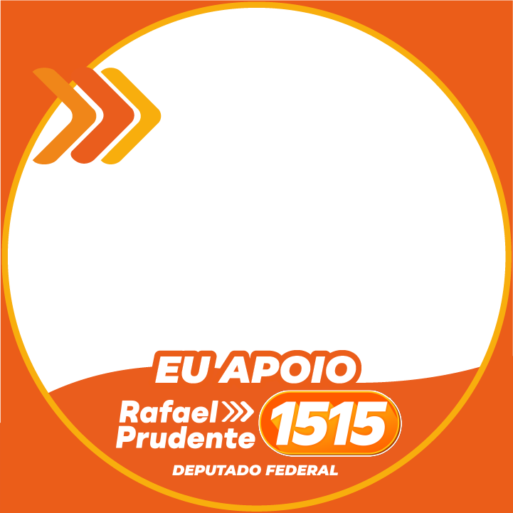 Moldura de CAMPANHA RAFAEL PRUDENTE 2026 - DEPUTADO FEDERA.