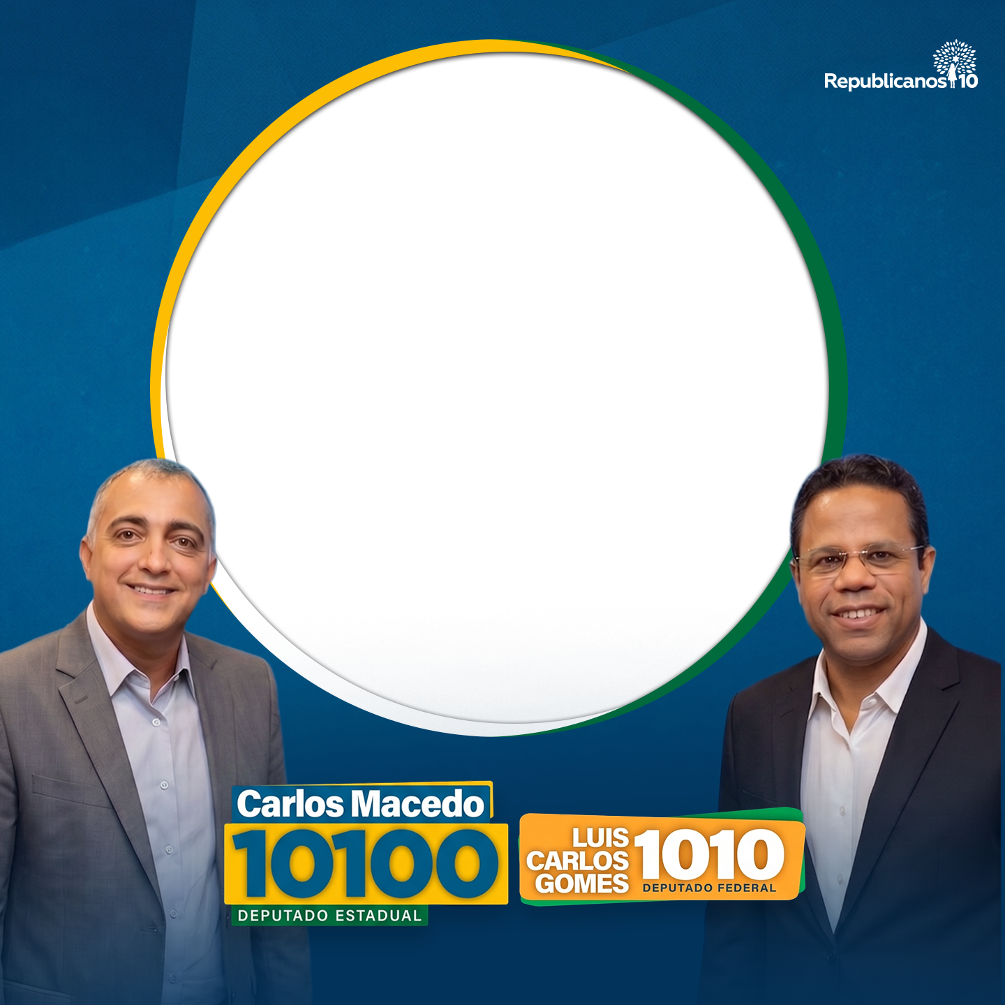 Moldura de Carlos Macedo 10100 e Luis Carlos Gomes 1010